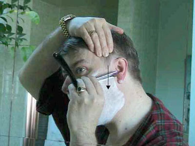 Приемы бритья опасной бритвой